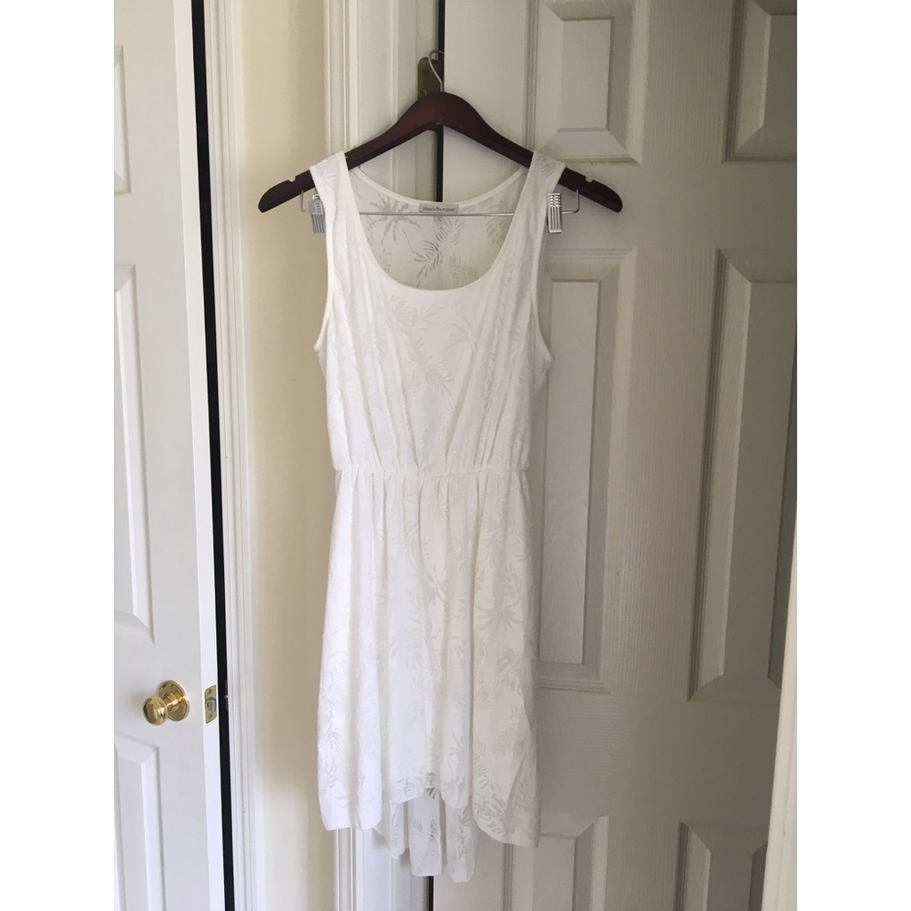 White Palm Tree Lace Dress