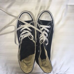 Black high top converse