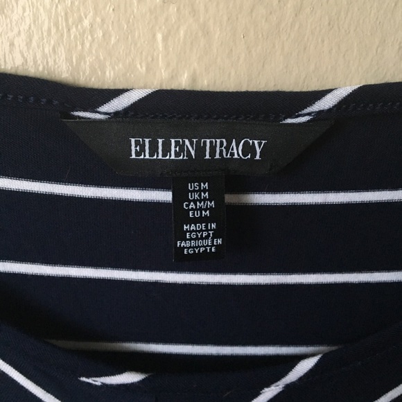 ⚓️ Navy Striped Tunic - Ellen Tracy - Picture 5 of 6