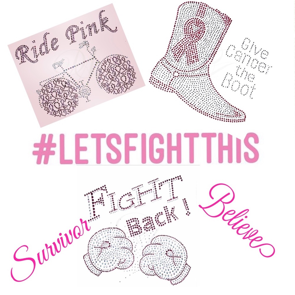 Cancer Awareness Rhinestone Top