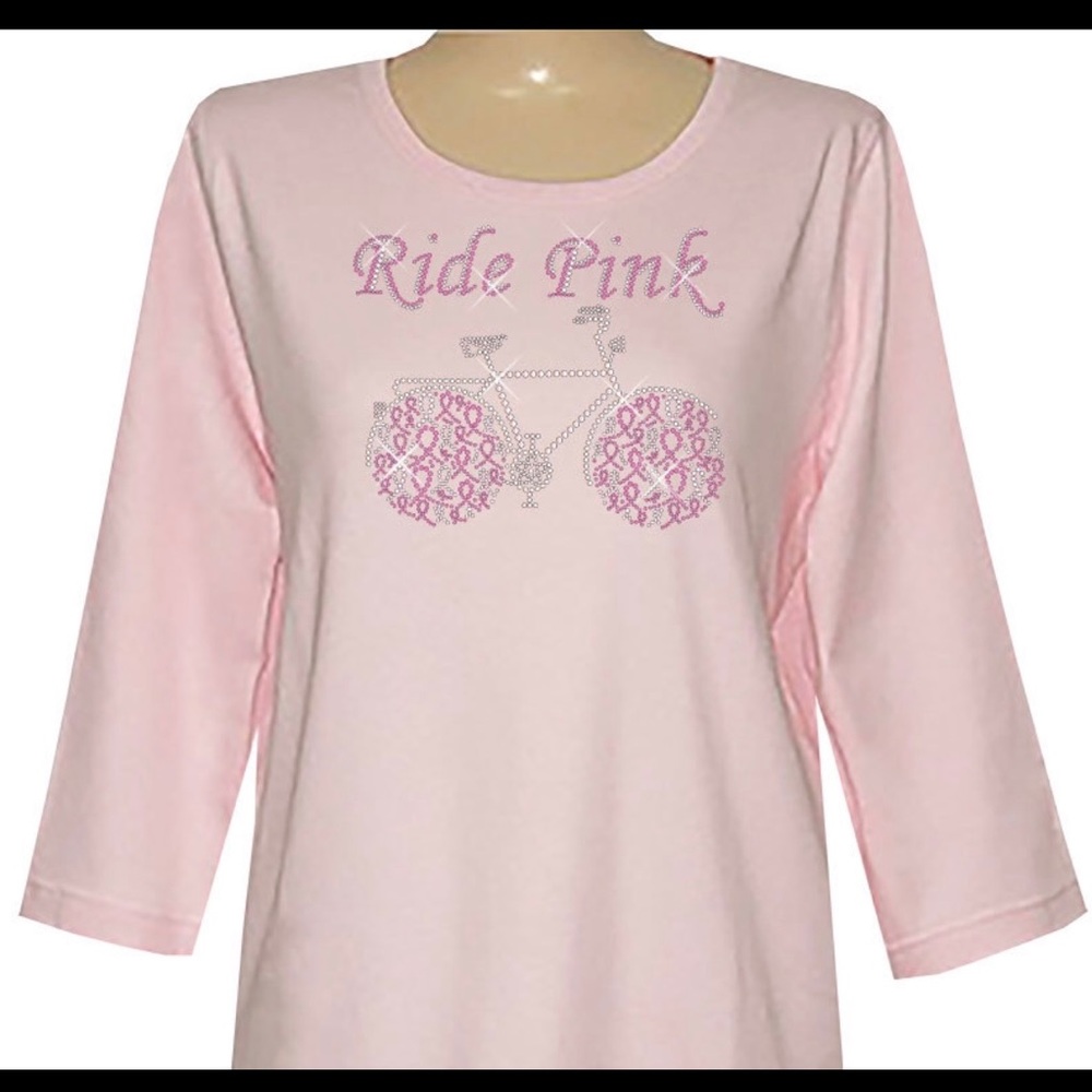 Cancer Awareness Rhinestone Top - Picture 2 of 6