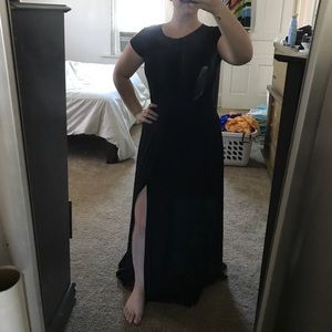 Black maxi dress