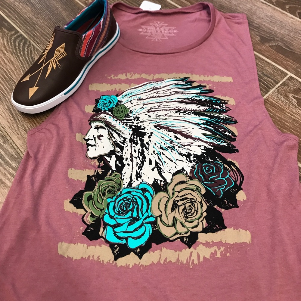 Rose colored tank by Crazy Train