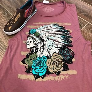 Rose colored tank by Crazy Train