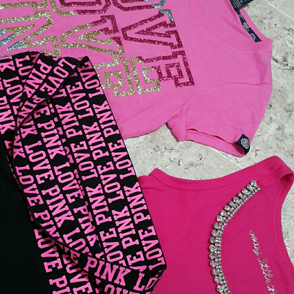 Bundle PINK/VICTORIA SECRETS Tank Top & Short Size M - Picture 4 of 5