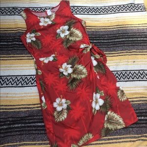 Vintage Red Hawaiian Dress