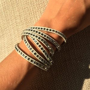Rhinestone wrap bracelet