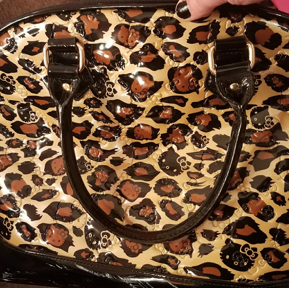 Loungefly leopard Hello Kitty purse