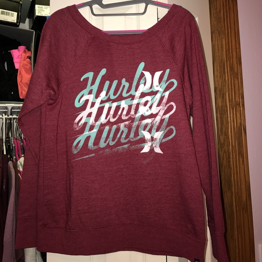 Burgundy Hurley sweatshirt