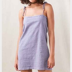 PURPLE SLIP DRESS WITH TIES