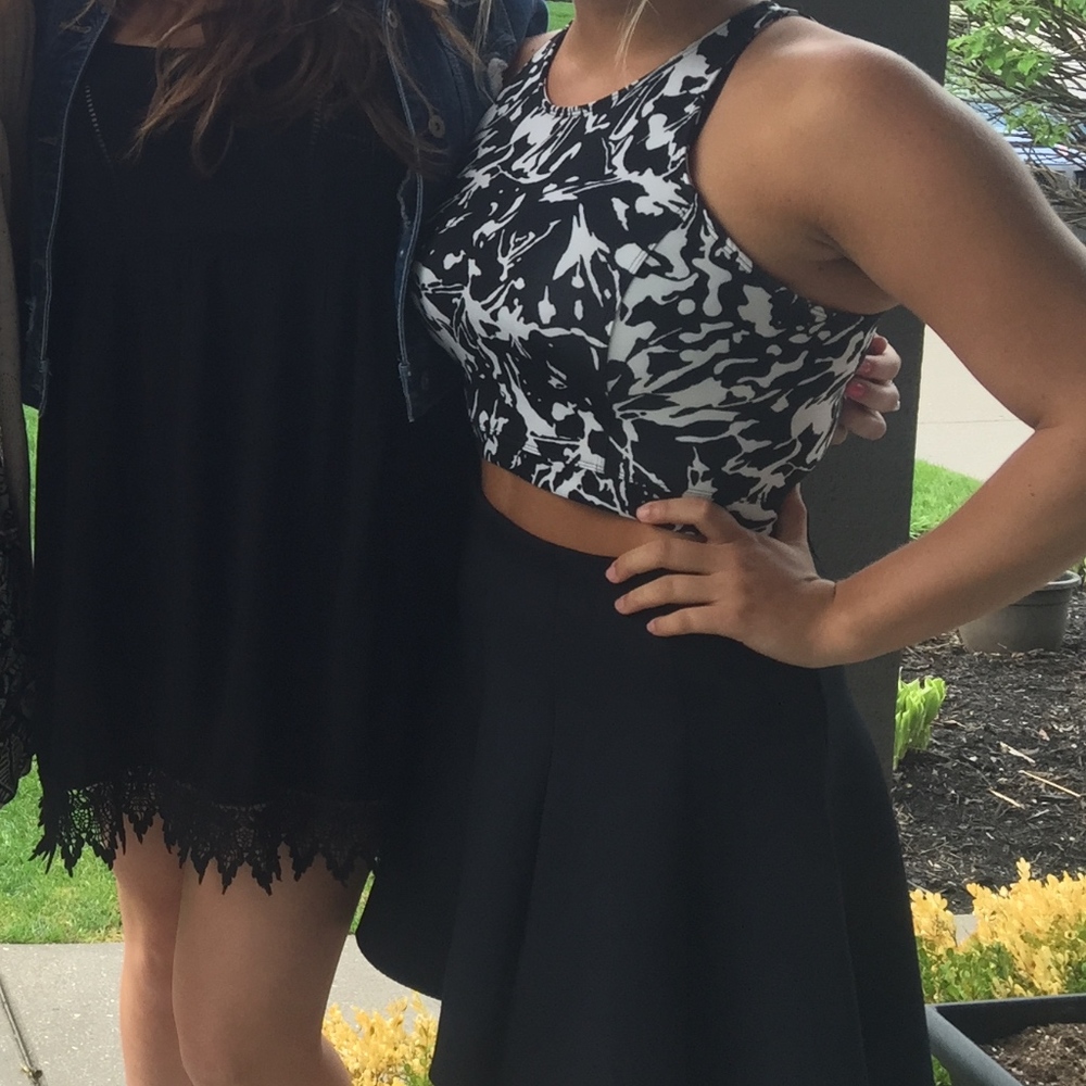 Crop Top & Skater Skirt