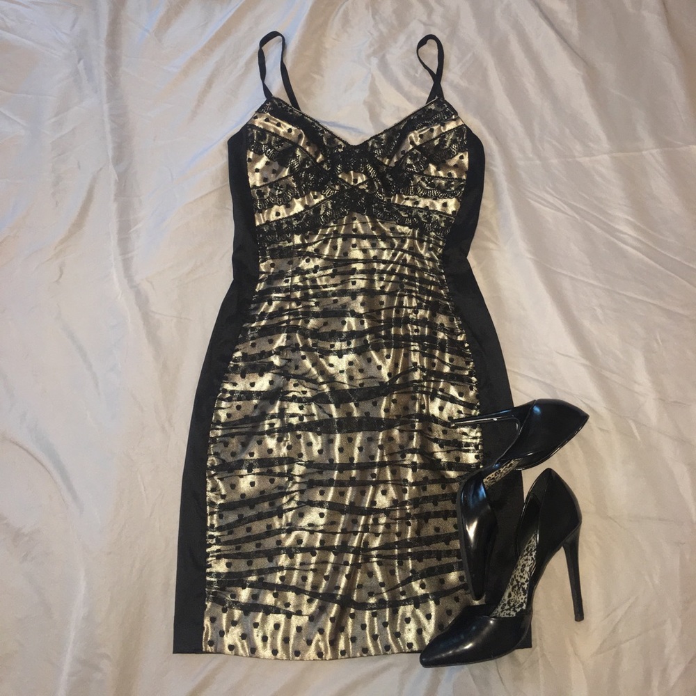 Black Lace Front Dress