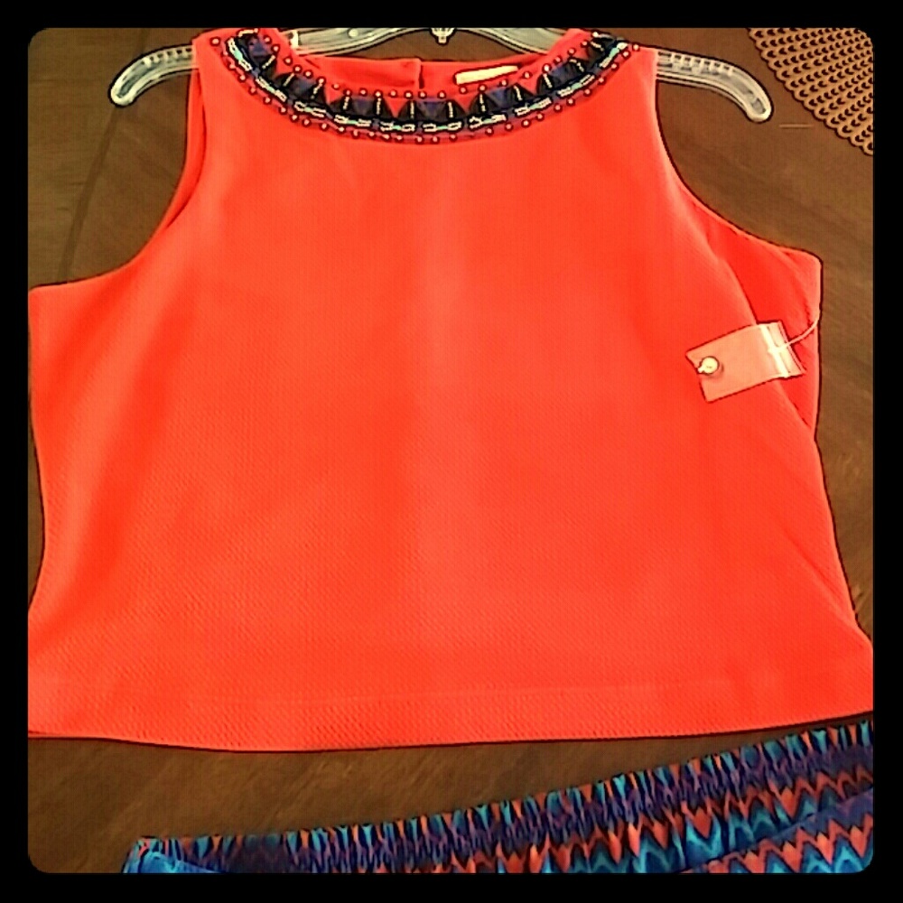 Bisou Bisou crop top and pant set