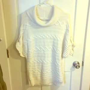 Cream Short Sleeved Oversized Sweater