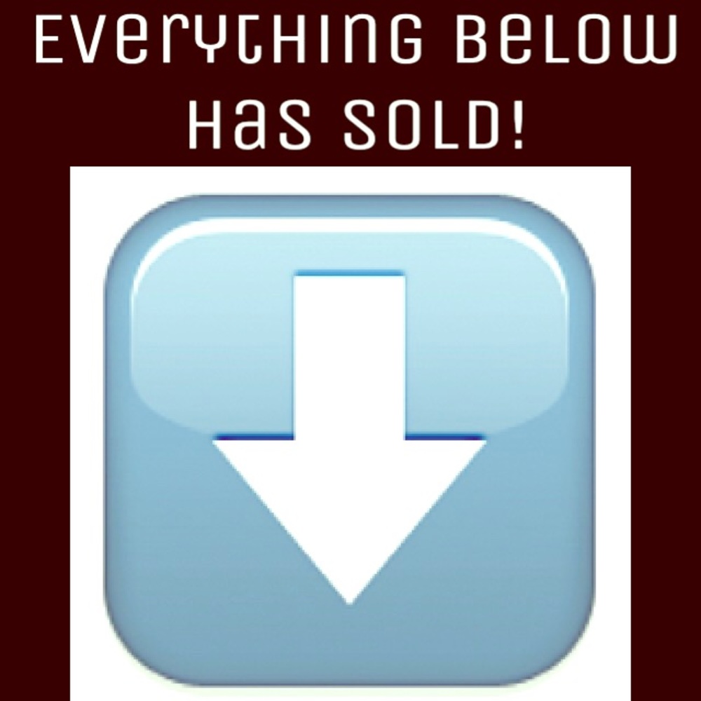 All items below have been sold from my closet.