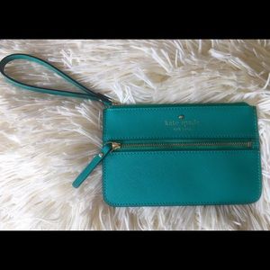 KATE SPADE Mikas Pond Bee Teal Blue Wristlet