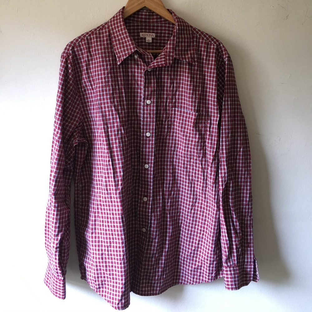 Merona Red Button Down Shirt