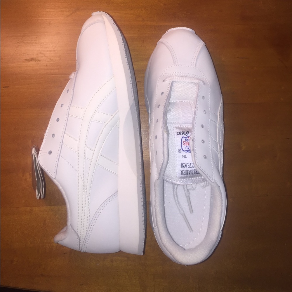NWT white Asics cheerleading sneakers
