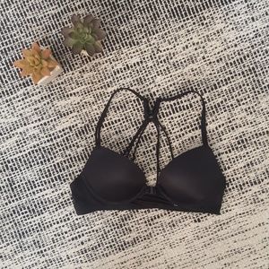 Victoria's Secret Black Strappy Push Up Bra