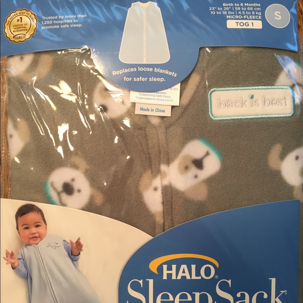 Fleece Halo Sleepsack, Size Small, Dog Print