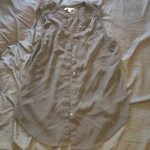 Sheer Botton Up Tank Top