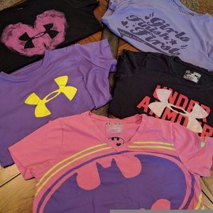 UC Lot of Girl's UnderArmour shirts