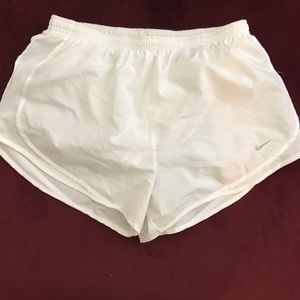 White nike athletic shorts