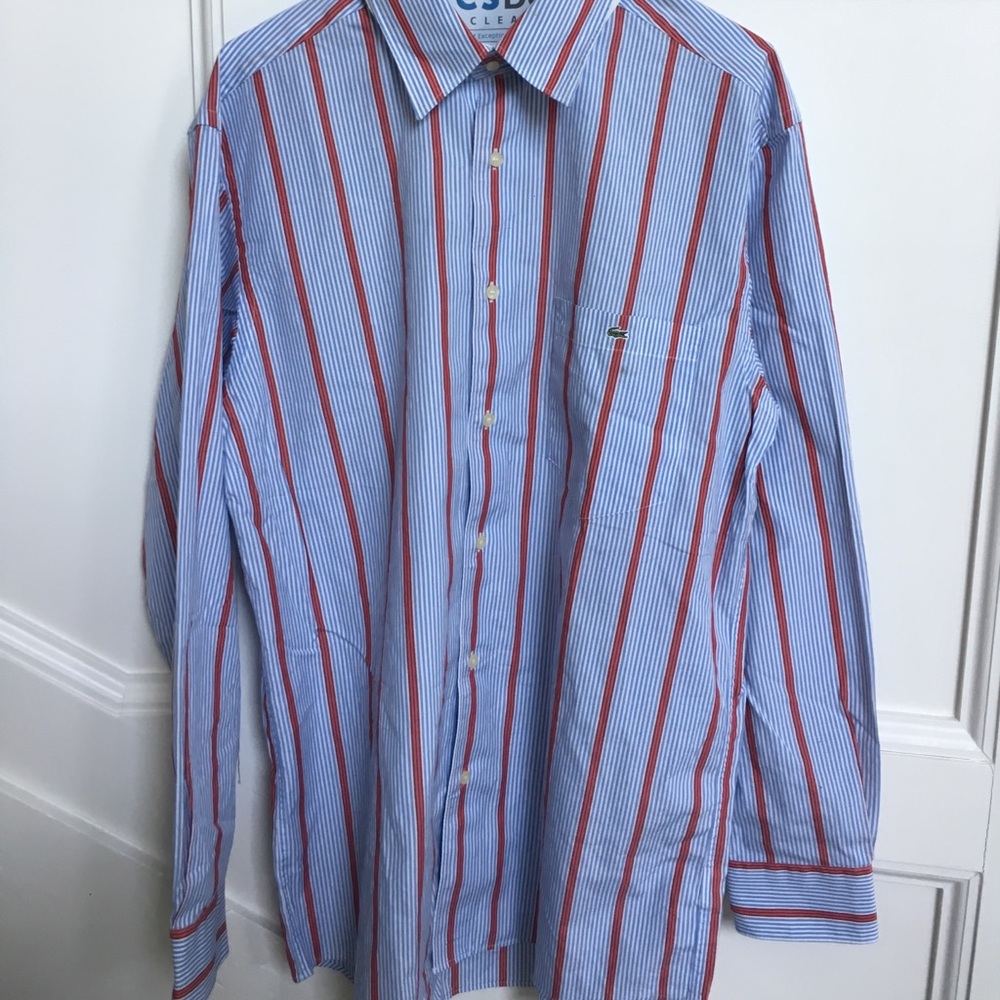 Men's Lacoste Striped Button Down