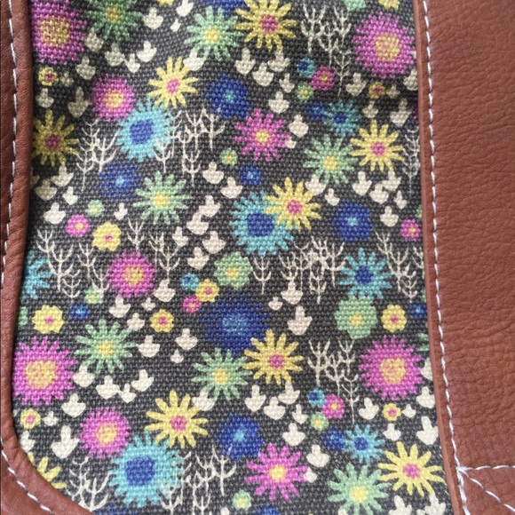 NWT Backpack Purse Cute Mushroom Floral Vegan - Picture 7 of 8