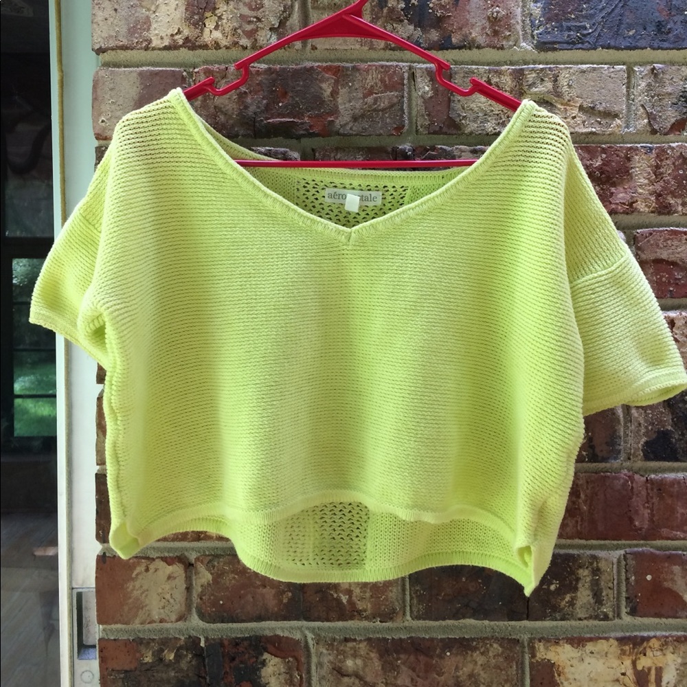 Aeropostale neon crop top