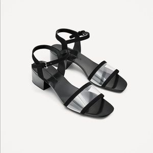 Black Translucent Sandals from Zara
