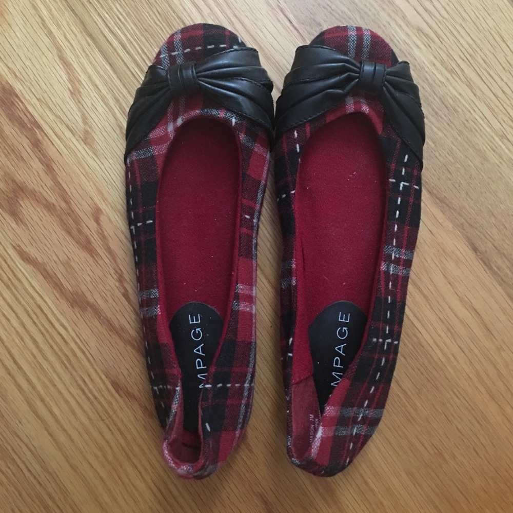 Plaid Ballet Flats