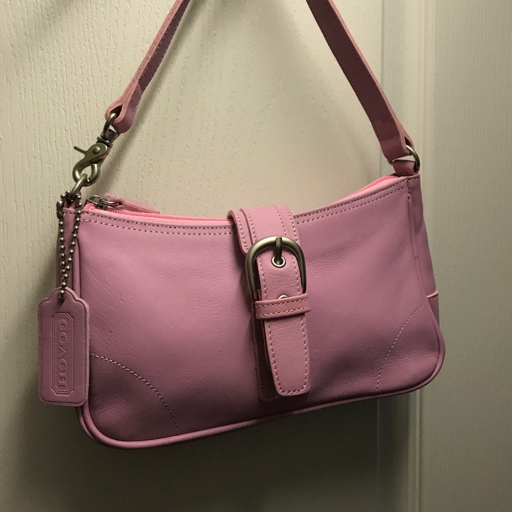 Bright Pink Coach Shoulder Purse