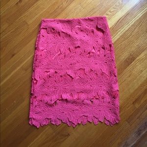 💗Final price!💗Coral floral pencil skirt