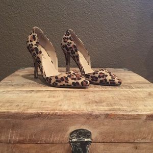 Suede Leopard Heels