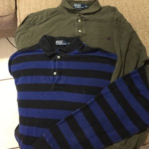 2 XXL Long Sleeve Polos by Ralph Lauren