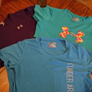 UC Lot of Girl's Under Armour shirts