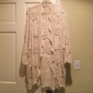 Lace Knit Long Sweater