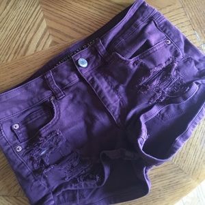 Distressed shorts