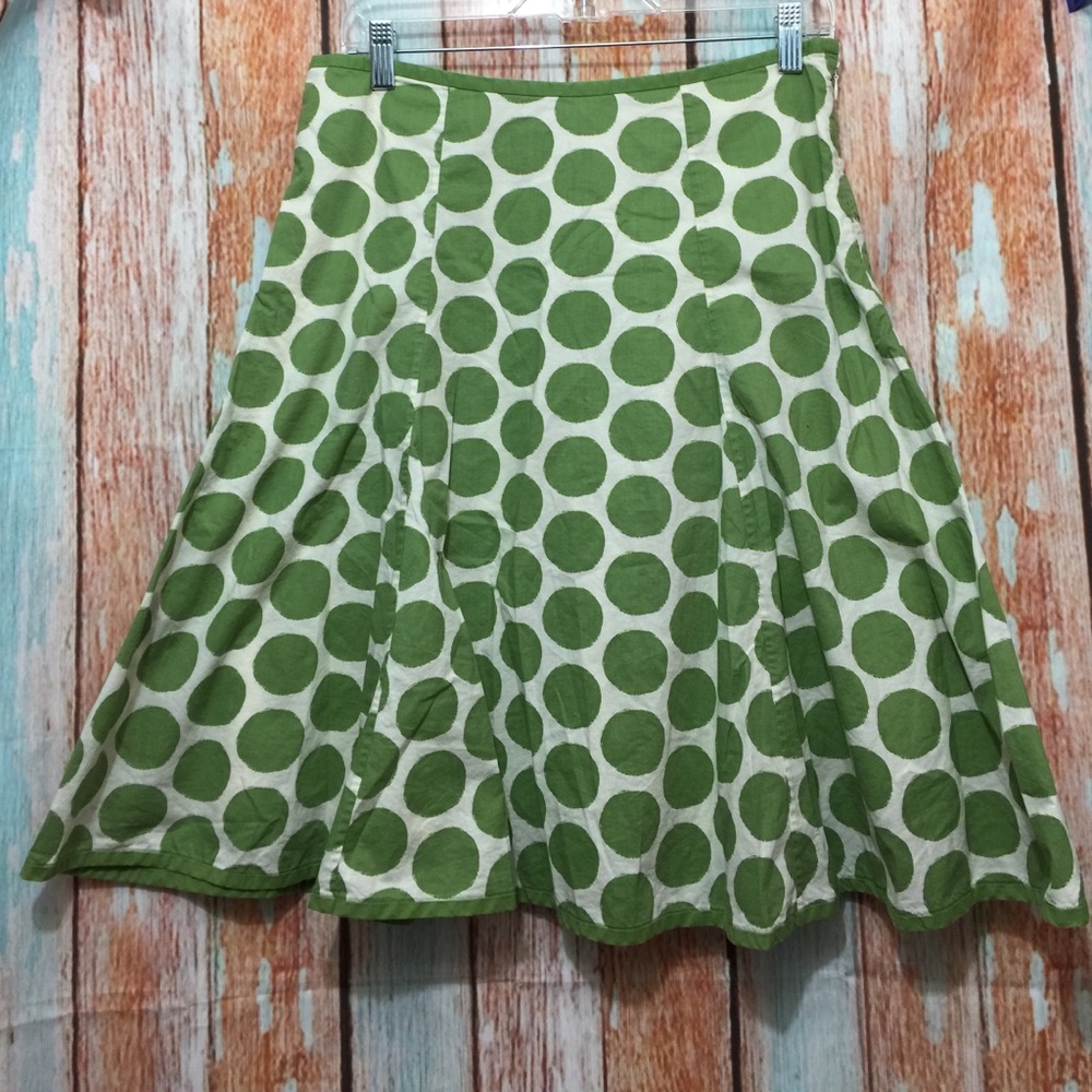 Boden green Polka dot skirt size 10R