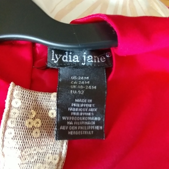 Red & Gold Sequin Holiday Formal Dress Pageant - Picture 6 of 6