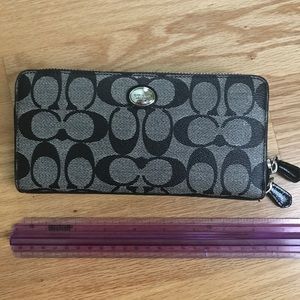 Coach painted canvas wallet