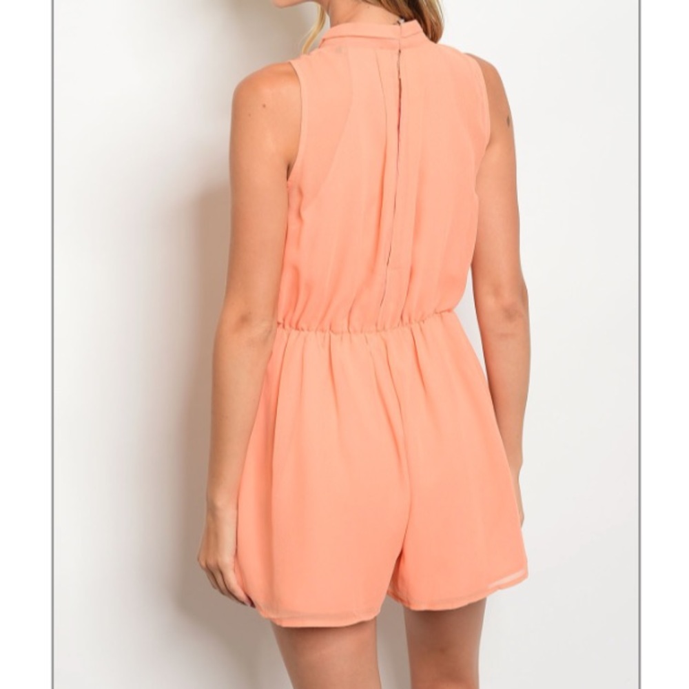 Apricot shorts Romper - Picture 2 of 2