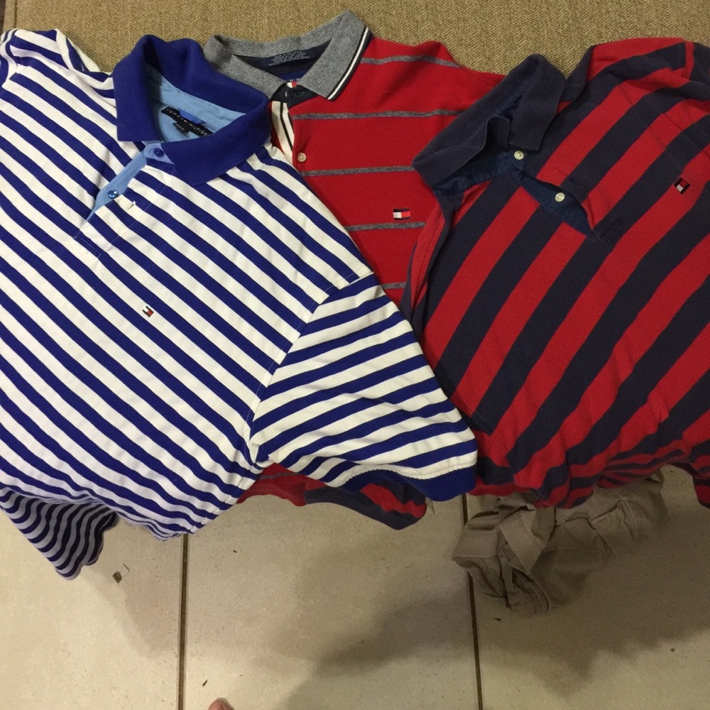 3 Tommy Hilfiger short sleeved polo shirts👍🏼