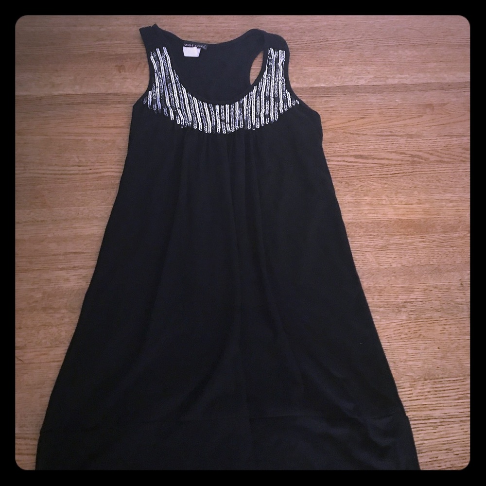 Wet Seal Black Sequin Top