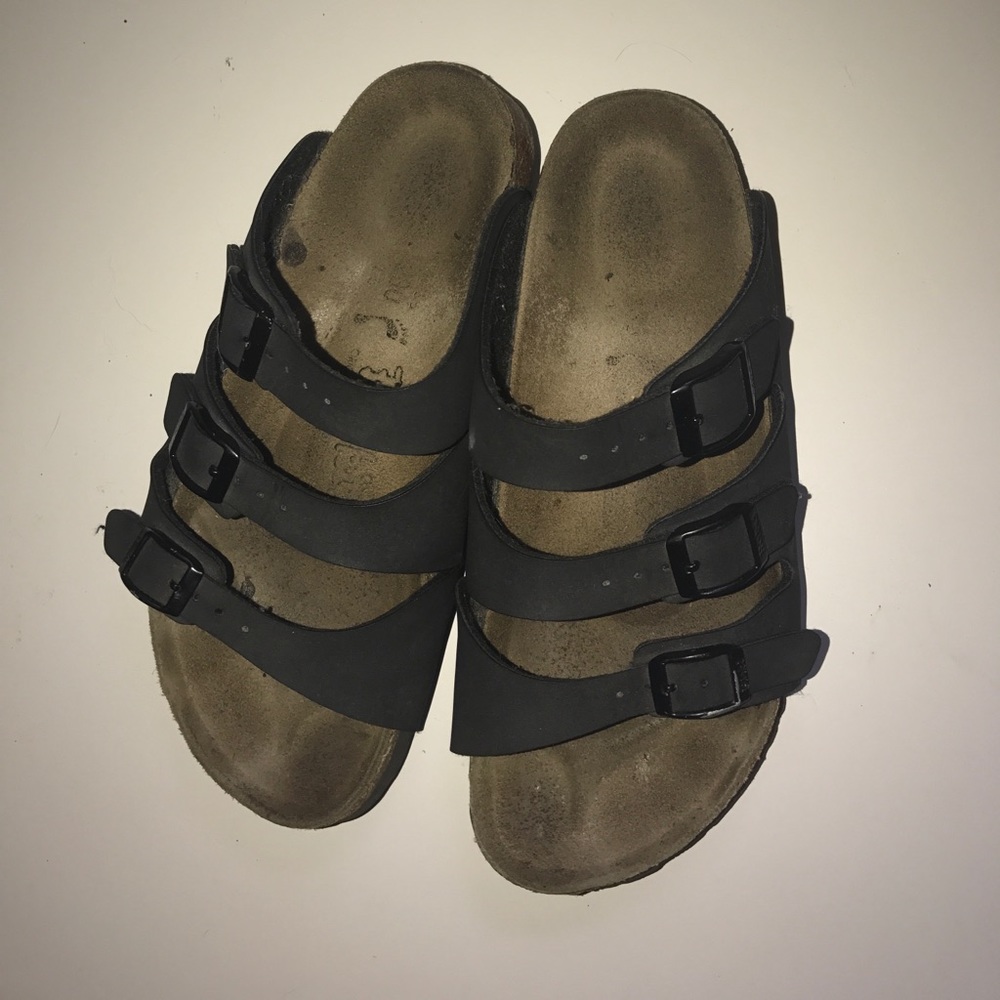 Birkis from Birkenstock black 3 strap