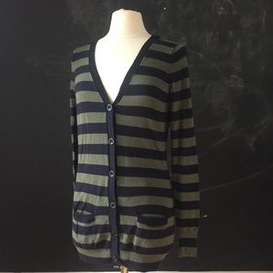 LUCKY BRAND Long Striped Cardigan! ✏️📓