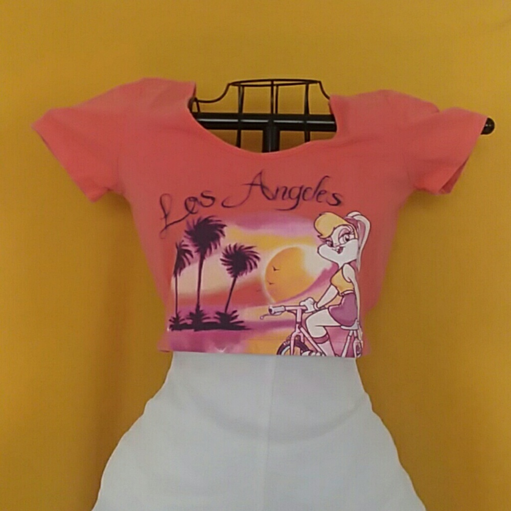 Looney Tunes LA Coral Crop Top