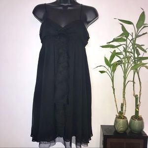 Steve Madden Black Ruffle Back Zipper Dress