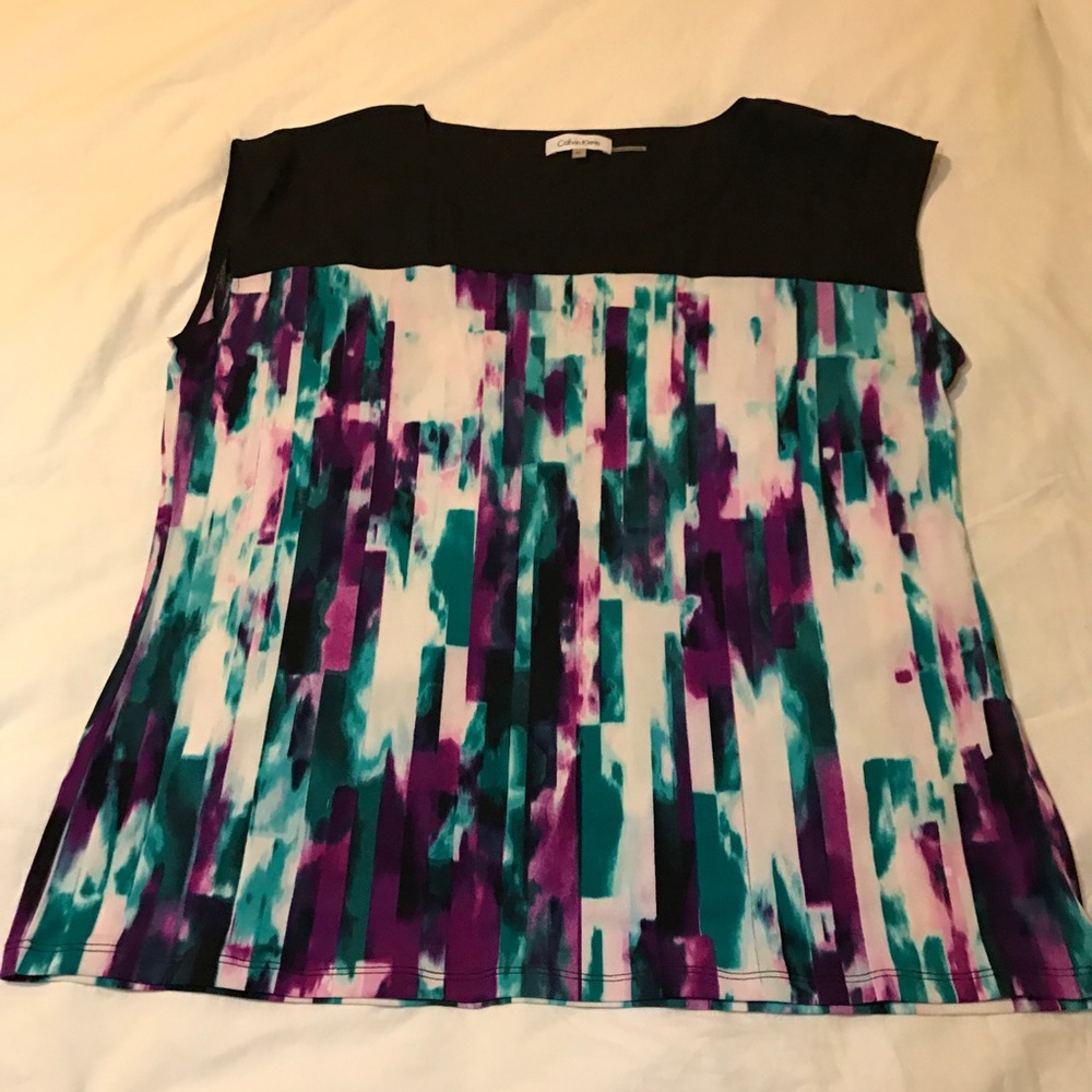Calvin Klein watercolor print top